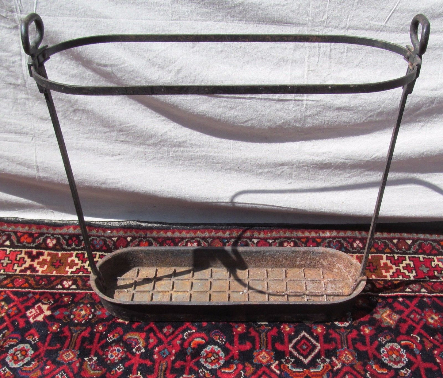 RARE VICTORIAN WROUGHT AND CAST IRON UMBRELLA STAND