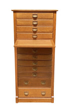 Load image into Gallery viewer, 19th C Antique Victorian Tiger Oak 12 Drawer File Cabinet