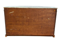 Load image into Gallery viewer, 19TH C ANTIQUE VICTORIAN INLAID BURL WALNUT MARBLE TOP CONSOLE TABLE / SIDEBOARD