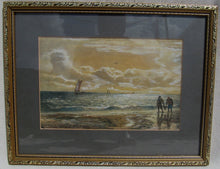 Load image into Gallery viewer, 19TH CT 1872 DATED WATERCOLOR MARITIME PAINTING BY SAM BOUGH &quot;THE KELP GATHERS&quot;