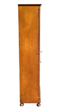 Load image into Gallery viewer, 19TH C ANTIQUE VICTORIAN OAK SINGLE DOOR GUILLOCHE CARVED BOOKCASE