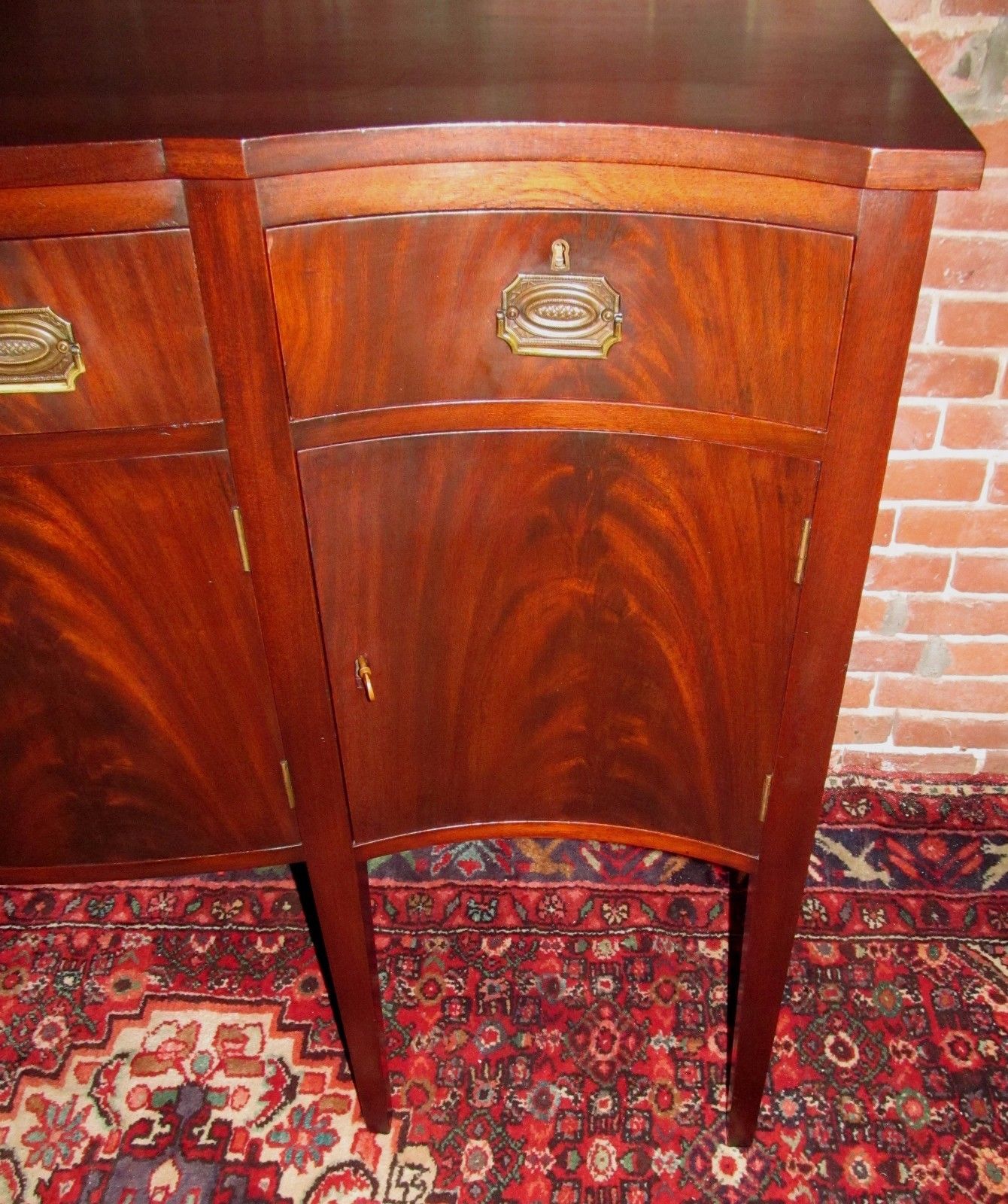 EXCEPTIONAL SOLID MAHOGANY HEPPLEWHITE SIDEBOARD BY CB SWIFT CAMBRIDGE MA