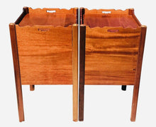 Load image into Gallery viewer, 20TH C ANTIQUE STYLE PAIR OF MAHOGANY NIGHTSTANDS / END TABLES ~ BEDSIDE CABINET