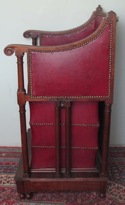 ULTRA RARE GEORGE III MAHOGANY MECHANICAL MEDICAL EXAMINATION CHAIR