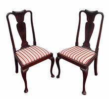 Load image into Gallery viewer, PAIR OF QUEEN ANNE STYLE MAHOGANY SIDE CHAIRS WITH GRACEFUL PAD FEET