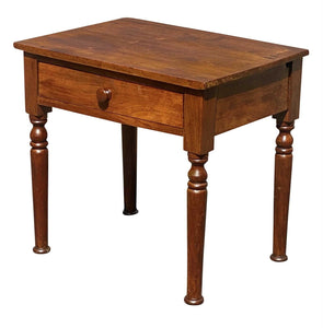 18TH C ANTIQUE FEDERAL PERIOD VIRGINIA WALNUT 1 DRAWER WORK TABLE / NIGHTSTAND