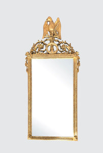 IMPORTANT FEDERAL PERIOD AMERICAN MIRROR WITH EAGLE & 13 STAR SHIELD GOLD GILTED