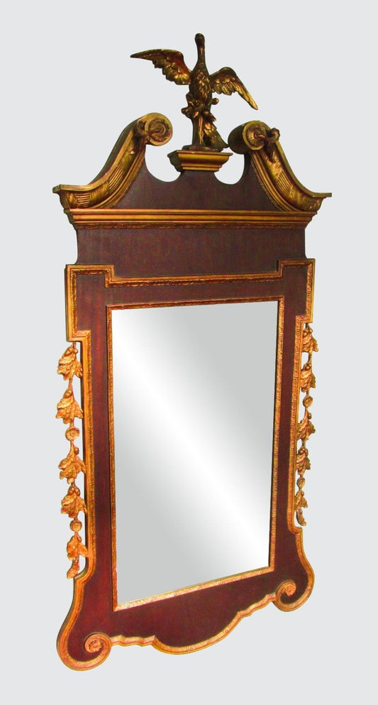 FABULOUS FREIDMAN BROTHERS CHIPPENDALE CONSTITUTION MOUNT VERNON MIRROR