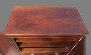 19TH CENTURY VICTORIAN ROSEWOOD OVER SOLID YEW WOOD GENTLEMAN'S WARDROBE