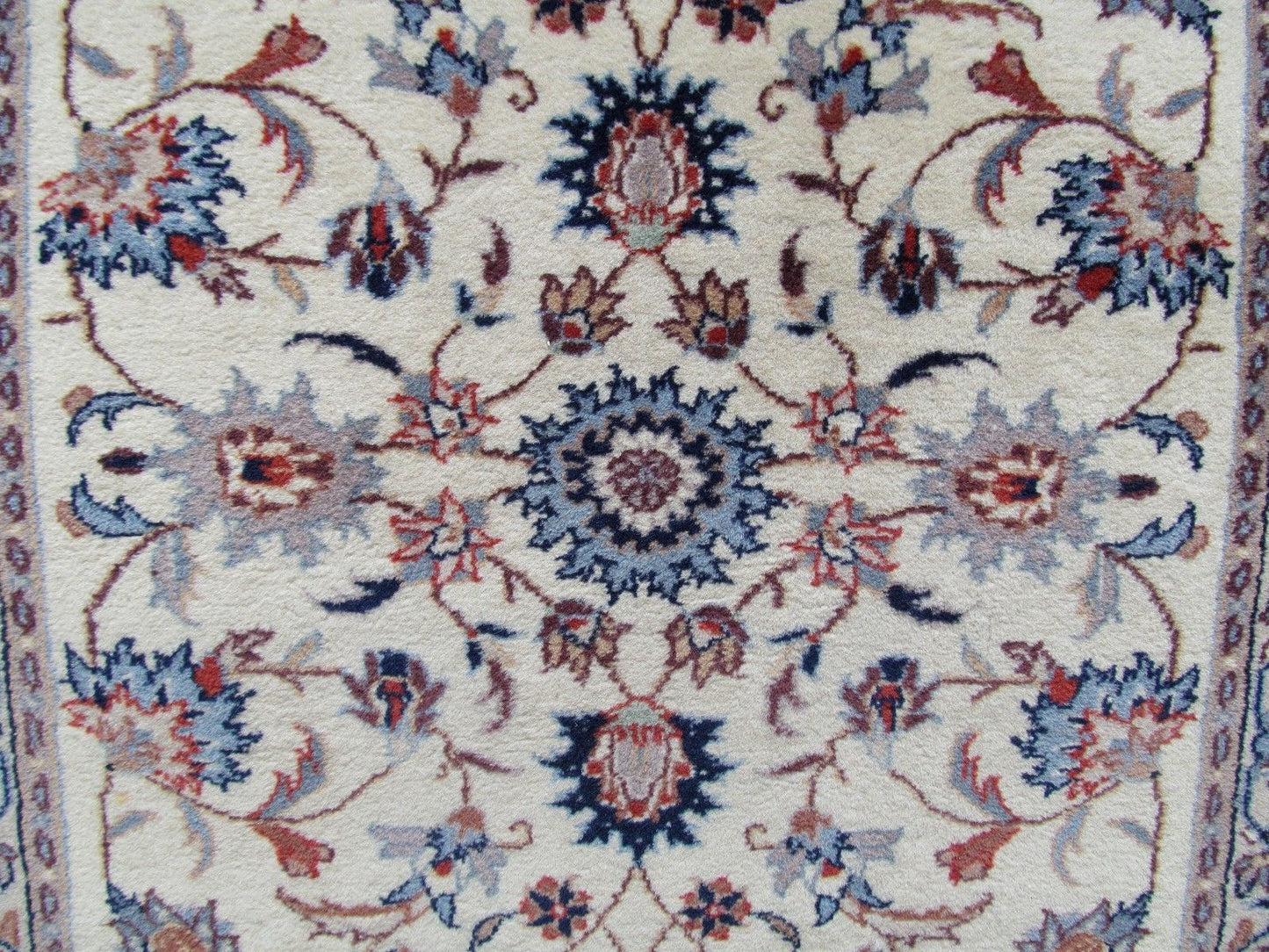 IVORY KASHAN RUNNER WITH SHAH ARABESQUE & FLORAL DESIGNS 12'6" x 2'7"