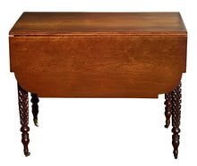 Load image into Gallery viewer, 19th C Antique Federal Cherry Drop Leaf Table ~ Jf Holbrook - Springfield Ma