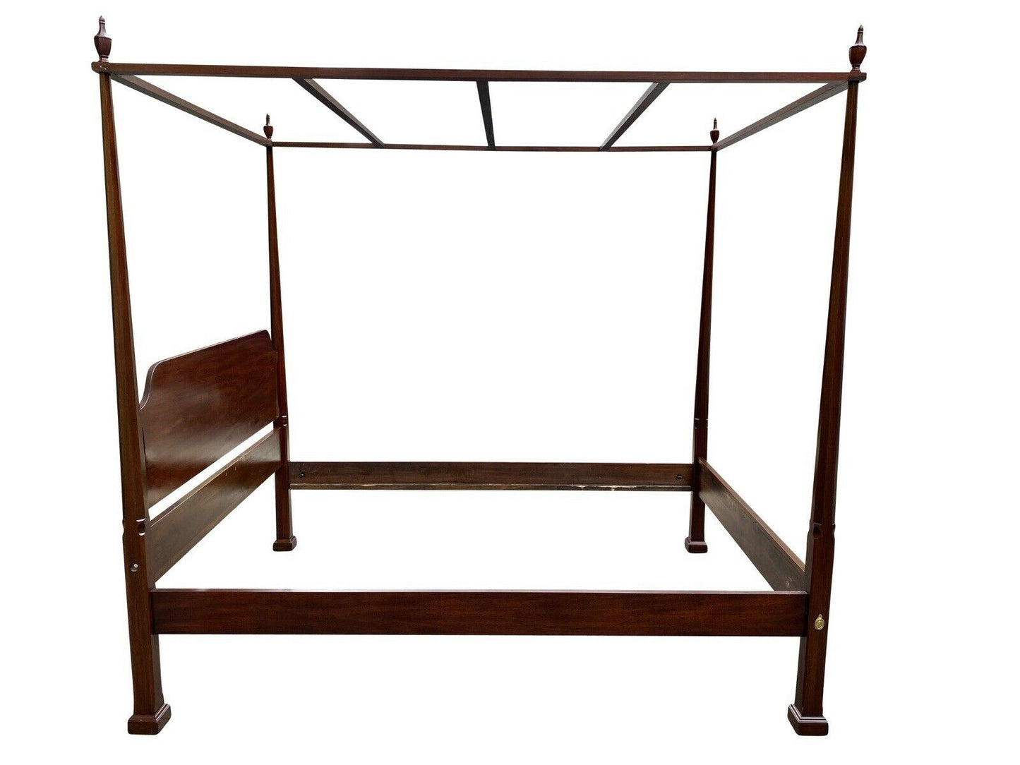 20TH C HENKEL HARRIS QUEEN SIZE MAHOGANY FOUR POST TESTER / CANOPY BED