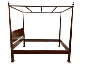 20TH C HENKEL HARRIS QUEEN SIZE MAHOGANY FOUR POST TESTER / CANOPY BED