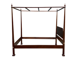 20TH C HENKEL HARRIS QUEEN SIZE MAHOGANY FOUR POST TESTER / CANOPY BED