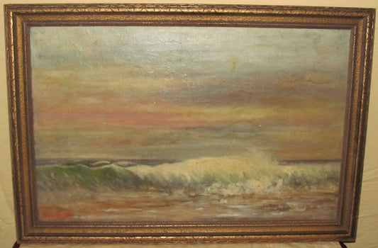 IMPRESSIONIST OIL ON CANVAS COASTAL PAINTING BY S.A. GREENE PHILADELPHIA, P.A.