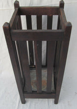 Load image into Gallery viewer, ARTS &amp; CRAFTS PERIOD MISSION OAK UMBRELLA STAND ALL ORIGINAL