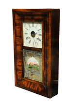 Load image into Gallery viewer, 19TH C ANTIQUE EMPIRE MAHOGANY TERHUNE &amp; EDWARDS MANTLE / SHELF CLOCK