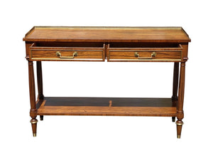 Vintage Rosewood French Directoire Style Console Table by Baker - Brass Gallery