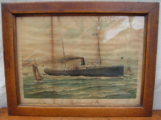 RARE A. HOEN BALTIMORE PRINT OF THE STEAMSHIP HOWARD