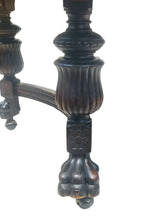 Load image into Gallery viewer, 19TH C ANTIQUE VICTORIAN CARVED OAK DINING ROOM / BANQUET TABLE ~ 9.5 + FEET