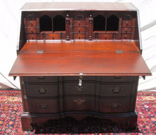Load image into Gallery viewer, CHIPPENDALE STYLED BLOCK FRONT DESK-GODDARD REPRODUCTION BY EDISON INST