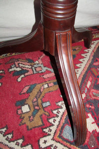 SHERATON SOLID FIGURED MAHOGANY SPIDER LEG TILT TOP TABLE CIRCA 1810