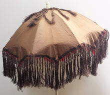 Load image into Gallery viewer, ANTIQUE VICTORIAN DOLLS PARASOL WITH SILK SHADE - WONDERFUL CARVING WORK