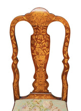 Load image into Gallery viewer, 18TH C ANTIQUE DUTCH MARQUETRY INLAID WALNUT CHAIR ~ NORTH WIND FACE &amp; MERMAID
