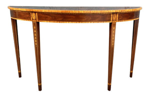 20th C Henkel Harris Federal Antique Style Mahogany Console Table