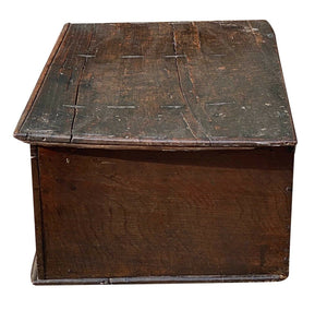 18th C Antique William & Mary Carved Oak Bible Box ~ Dated 1717