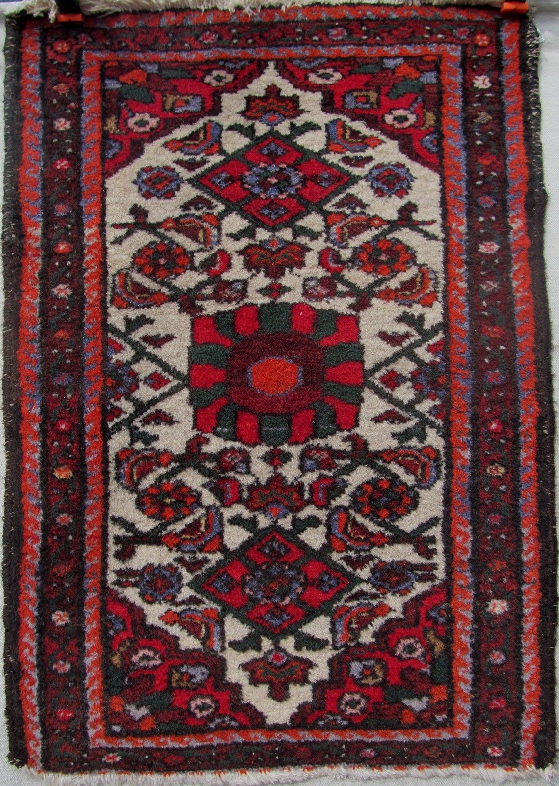 SEMI ANTIQUE IRANIAN HAMADAN MATT ESTATE CARPET 2'9" x 1'10"