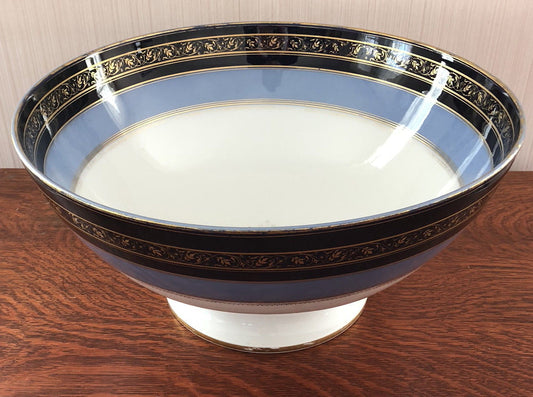 LIMOGES WILLIAM GUERIN & CO JEWELERS AZURE & COBALT BLUE PUNCHBOWL