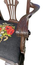 Load image into Gallery viewer, Late 19th Century Chippendale Mahogany Desk Chair - Elaborately Carved &amp; Rare