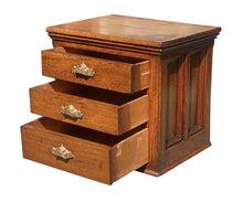 Load image into Gallery viewer, Antique Victorian Walnut Letter Size Desktop File Cabinet / Filing Cabinet