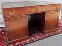 Load image into Gallery viewer, FINE GEORGIAN MAHOGANY CAMPAIGN DESK WITH LEATHER TOP AND PARTNER&#39;S DESK FEATURE