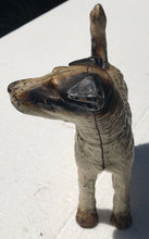Load image into Gallery viewer, 20TH C ANTIQUE HUBLEY WIRE HAIR FOX TERRIER CAST IRON DOORSTOP ~ ORIGINAL PAINT