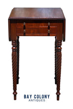 Load image into Gallery viewer, Antique Sheraton Mahogany 2 Drawer Work Table / Nightstand