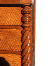 Load image into Gallery viewer, 19th C Antique Sheraton Cherry &amp; Tiger Maple Chest of Drawers / Dresser