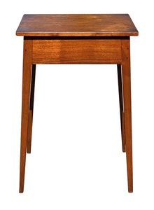 19th C Antique Walnut Hepplewhite Splayed Leg Worktable / Nightstand