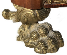 Load image into Gallery viewer, ANTIQUE FRENCH EMPIRE / NAPOLEON III STYLE MARBLE TOP CONSOLE / ENTRY TABLE