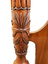 Load image into Gallery viewer, 20TH C QUEEN SIZE ANTIQUE CHIPPENDALE STYLE RICE CARVED MAHOGANY BED ~ COUNCILL