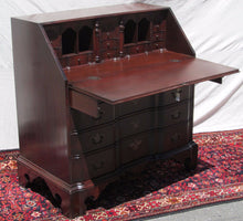 Load image into Gallery viewer, CHIPPENDALE STYLED BLOCK FRONT DESK-GODDARD REPRODUCTION BY EDISON INST
