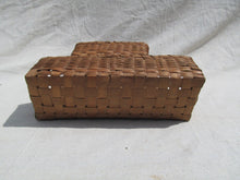 Load image into Gallery viewer, ANTIQUE DOUBLE TIERED SPLINT WOVEN WALL BASKET
