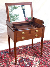 Load image into Gallery viewer, FINE CHIPPENDALE STYLED MAHOGANY VANITY-SHAVING STAND WITH SCROLLED GALLEY-LOOK!