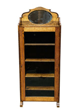 Load image into Gallery viewer, 19TH C ANTIQUE VICTORIAN SINGLE DOOR OAK BOOKCASE / CHINA CABINET