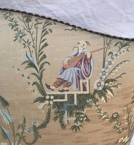 FABULOUS ANTIQUE CHINESE CHIPPENDALE LIBRARY LOLLING CHAIR-MINT GOLD SILK FABRIC