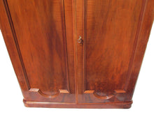Load image into Gallery viewer, 19TH CENTURY VICTORIAN ROSEWOOD OVER SOLID YEW WOOD GENTLEMAN&#39;S WARDROBE