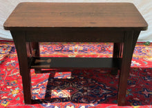 Load image into Gallery viewer, ANTIQUE ARTS &amp; CRAFTS MISSION OAK  DESK WITH KEY HOLE SIDES AND FUMED FINISH