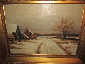FINELY EXECUTED 19TH CENTURY AMERICAN OIL ON CANVAS LANDSCAPE PAINTING