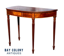Load image into Gallery viewer, 19th C Antique Sheraton Mahogany &amp; Tiger Maple Console Table
